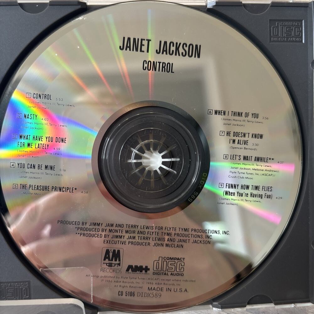 Janet Jackson – Control CD – 1986 A&M Records – Classic R&B Pop Album - Picture 4 of 5